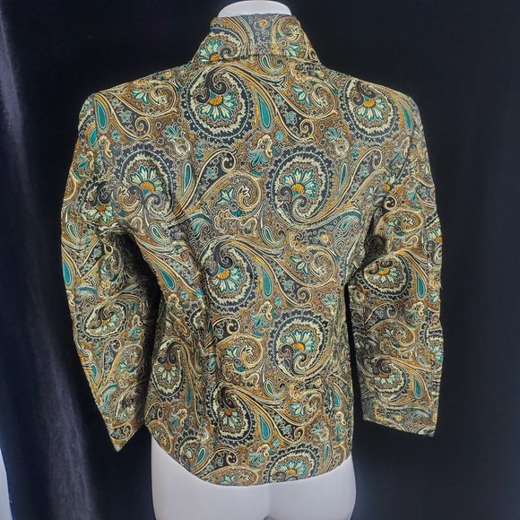 Vintage Brownstone Studios Petites Beautiful Paisley Embroidered Jacket SZ. SP - Picture 6 of 12